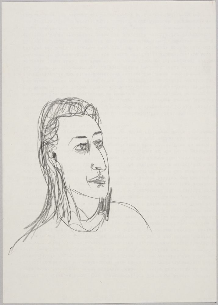 ohne Titel [Porträtstudie - Frau mit schulterlangen Haaren] (VG Bild-Kunst Bonn 2019 RR-F)