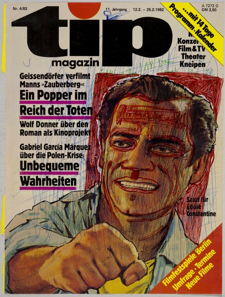 ohne Titel [Übermalung - Titelseite Tip-Magazin, 04/1982] (VG Bild-Kunst Bonn 2019 RR-F)