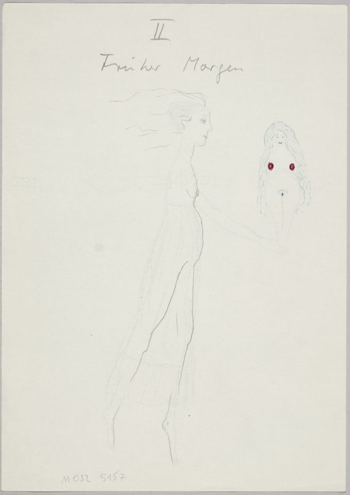 ohne Titel [Illustration - Frau mit Venus] (VG Bild-Kunst Bonn 2019 RR-F)