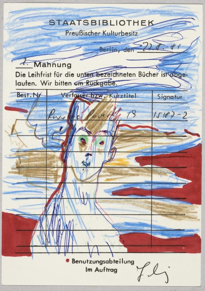 ohne Titel [Illustrative Studie - auf Bibliotheksmahnung] (VG Bild-Kunst Bonn 2019 RR-F)