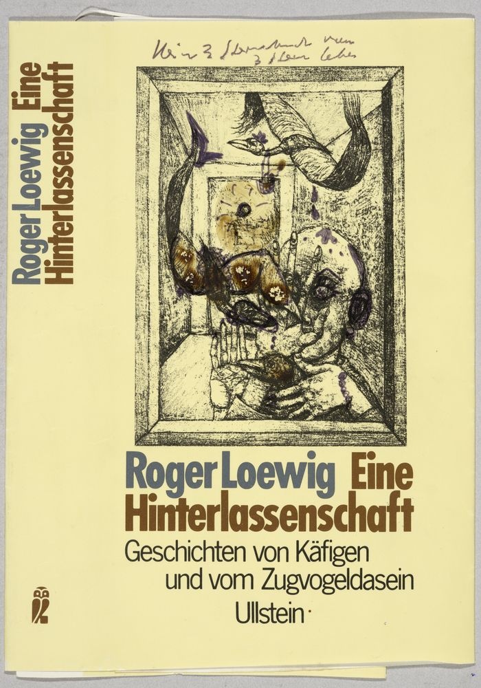 ohne Titel [Übermalung - Buchschutzumschlag zu "Eine Hinterlassenschaft" von Roger Loewig] (VG Bild-Kunst Bonn 2019 RR-F)