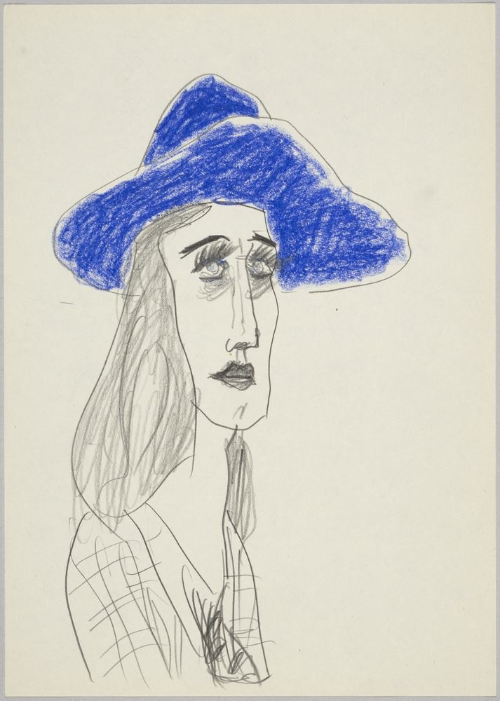 ohne Titel [Frau mit blauem Hut] (VG Bild-Kunst Bonn 2019 RR-F)