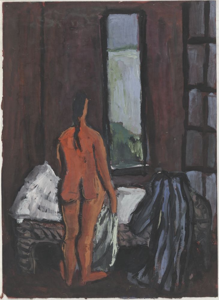 ohne Titel [Nackte Frau auf Bett vorm Fenster] (VG Bild-Kunst Bonn 2019 RR-F)