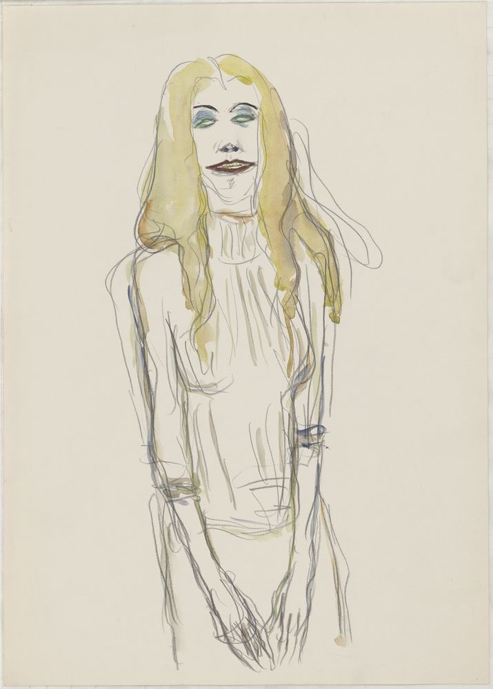 ohne Titel [Porträtstudie - Frau mit blondem Haar] (VG Bild-Kunst Bonn 2019 RR-F)