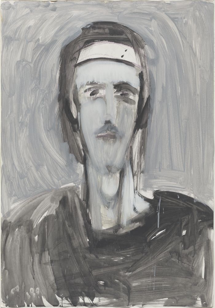 ohne Titel [Porträt - Mann mit Stirnband] (VG Bild-Kunst Bonn 2019 RR-F)