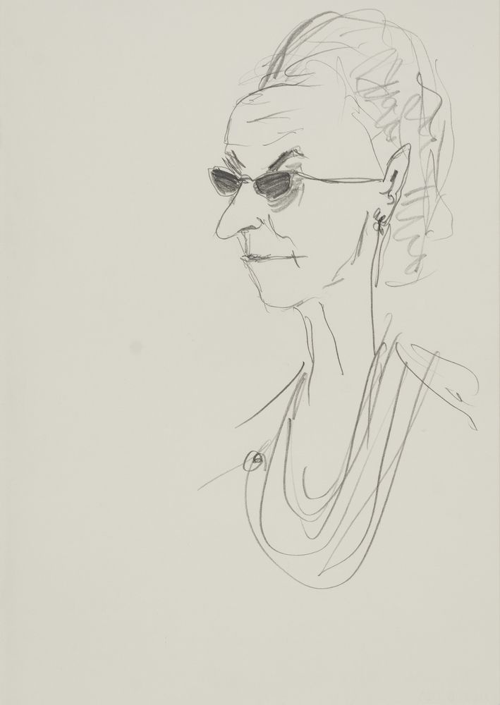 ohne Titel [Studie aus Skizzenbuch 2: Ältere Frau mit Brille] (VG Bild-Kunst Bonn 2019 RR-F)