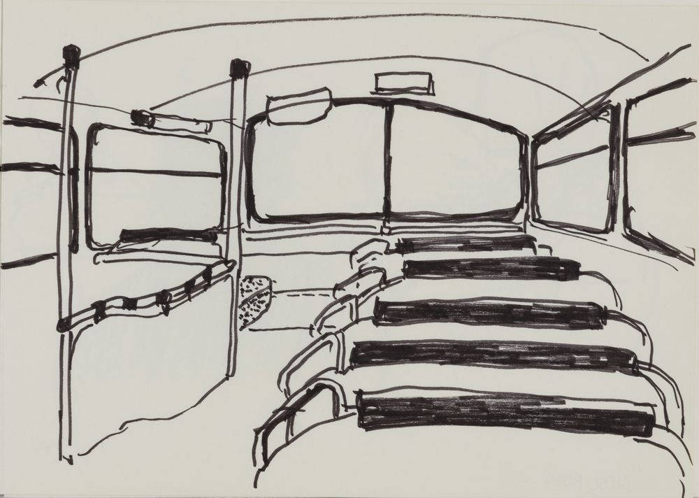 ohne Titel [Studie aus Skizzenbuch 4: Im Bus] (VG Bild-Kunst Bonn 2019 RR-F)