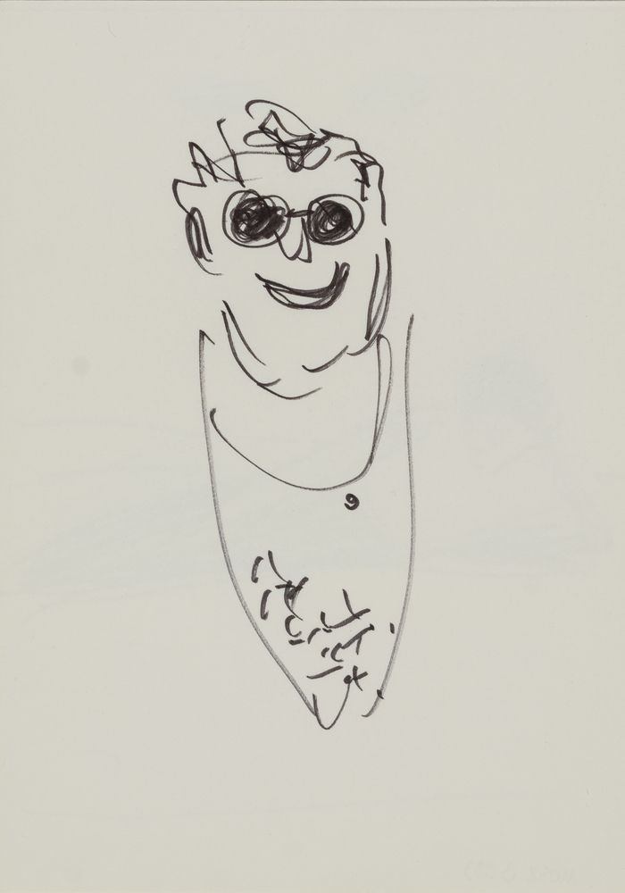 ohne Titel [Studie aus Skizzenbuch 4: Mann mit Sonnenbrille] (VG Bild-Kunst Bonn 2019 RR-F)