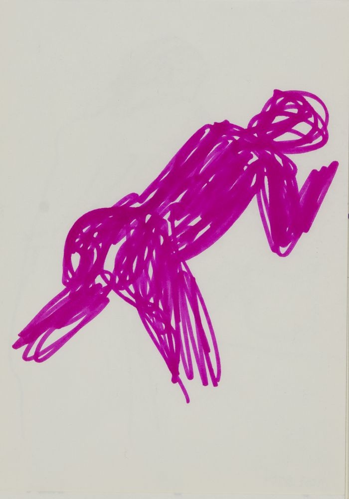 ohne Titel [Studie aus Skizzenbuch 4: Nackte Frau von hinten] (VG Bild-Kunst Bonn 2019 RR-F)