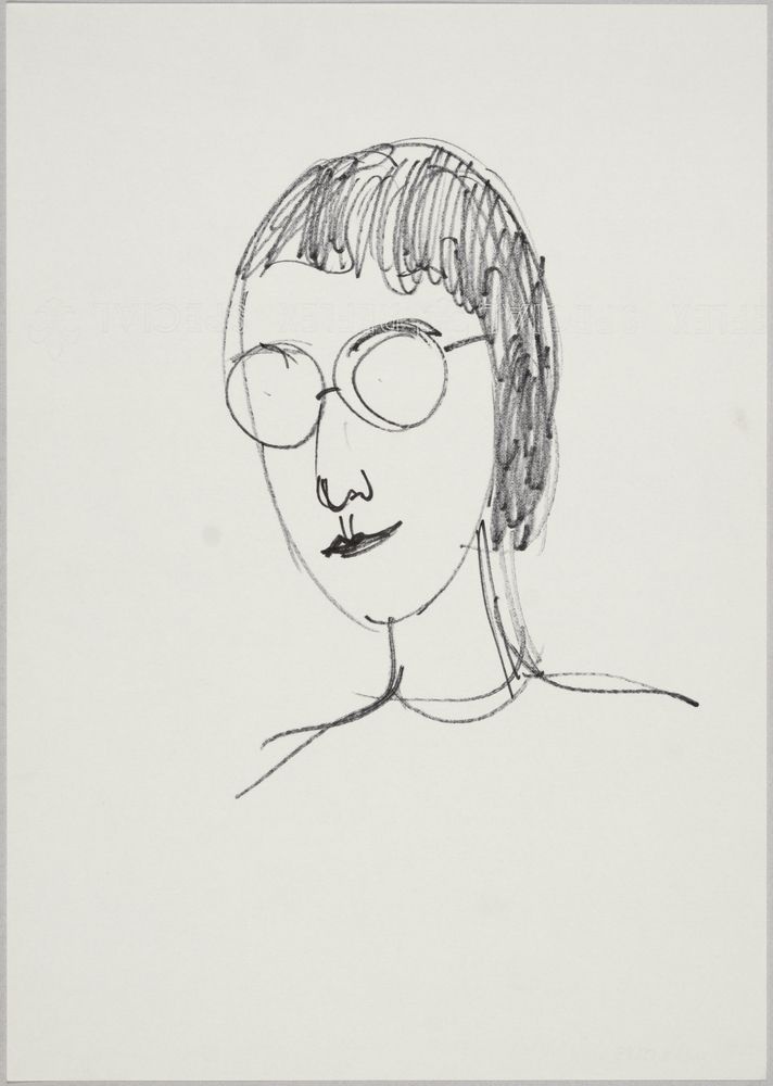 ohne Titel [Porträtstudie - Junge Frau mit Sonnenbrille] (VG Bild-Kunst Bonn 2019 RR-F)