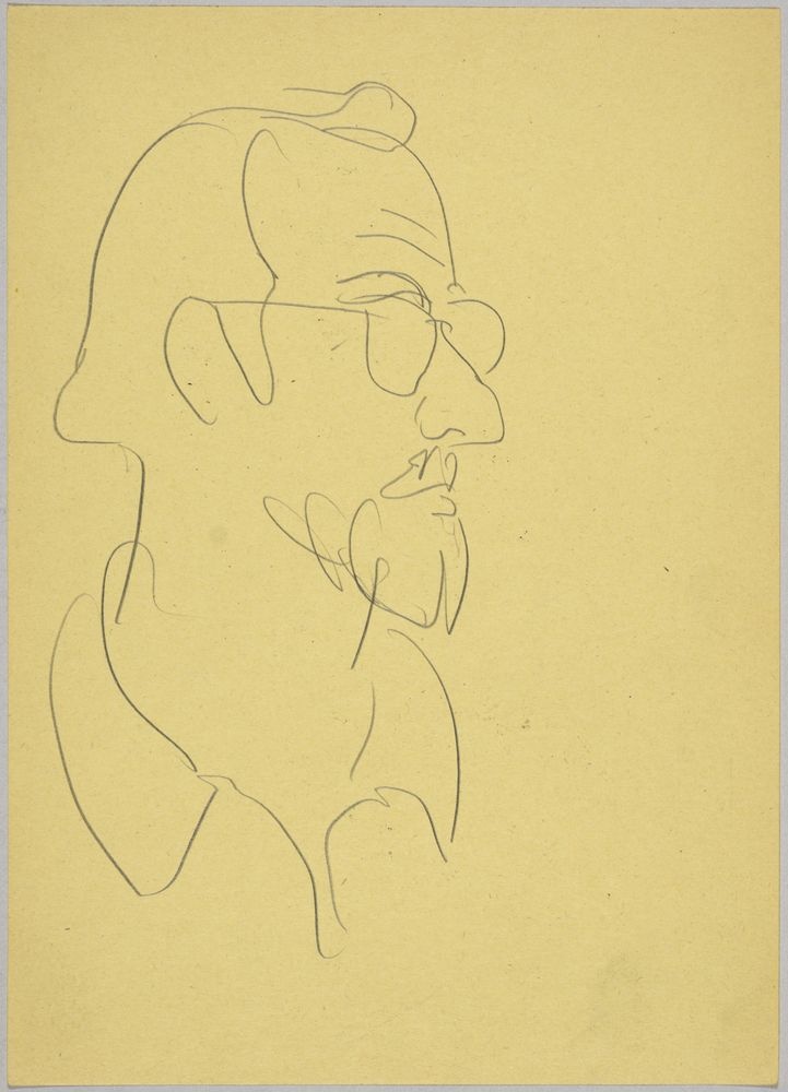 ohne Titel [Porträtstudie - Mann mit Brille und Bart] (VG Bild-Kunst Bonn 2019 RR-F)