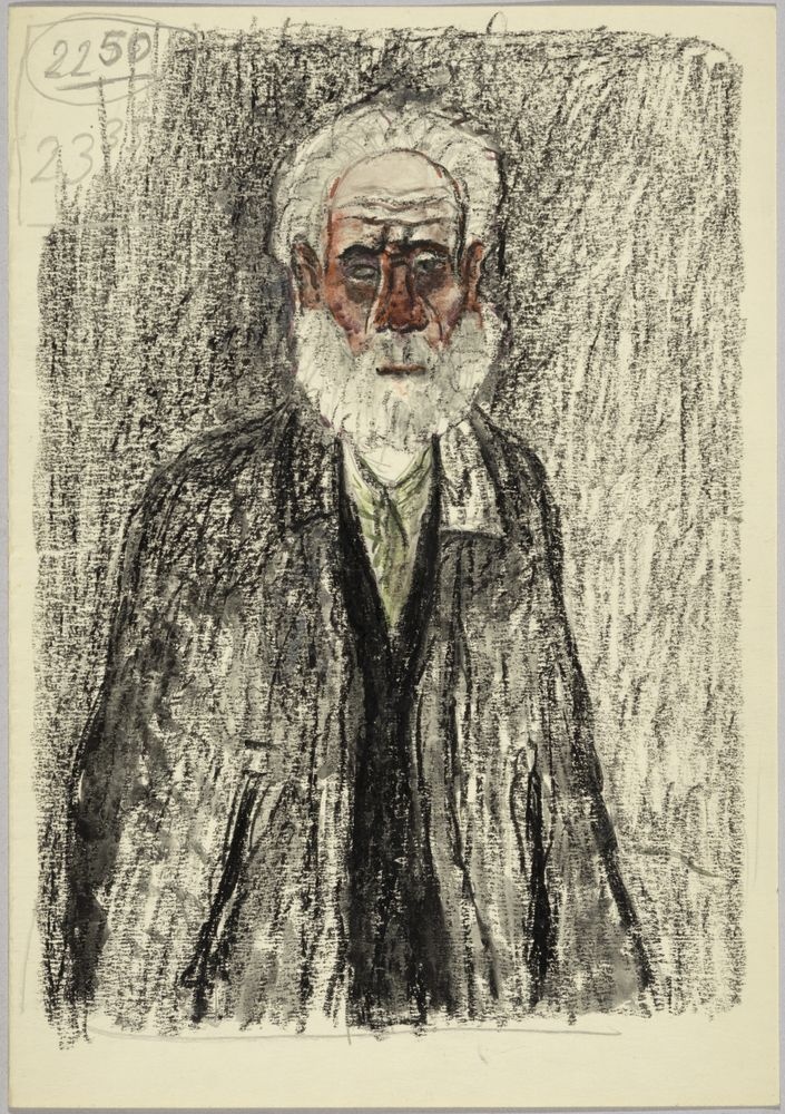 ohne Titel [Porträtstudie - Alter Mann mit Bart im Mantel] (VG Bild-Kunst Bonn 2019 RR-F)