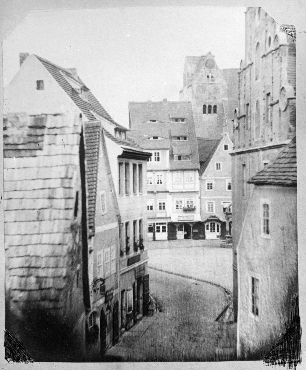 Merseburg, Blick auf den Markt (Kulturhistorisches Museum Schloss Merseburg CC BY-NC-SA)