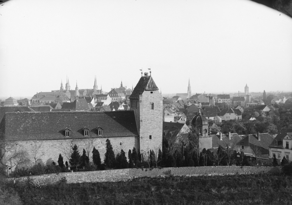 Merseburg, Blick über die Stadt (Kulturhistorisches Museum Schloss Merseburg CC BY-NC-SA)