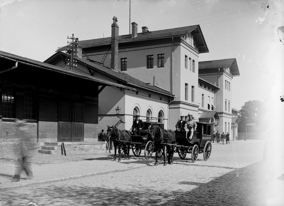 Merseburg, der alte Merseburger Bahnhof (Kulturhistorisches Museum Schloss Merseburg CC BY-NC-SA)