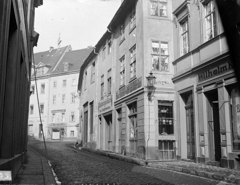 Merseburg, Ende der Burgstraße - Ecke Obere Burgstr. (Kulturhistorisches Museum Schloss Merseburg CC BY-NC-SA)