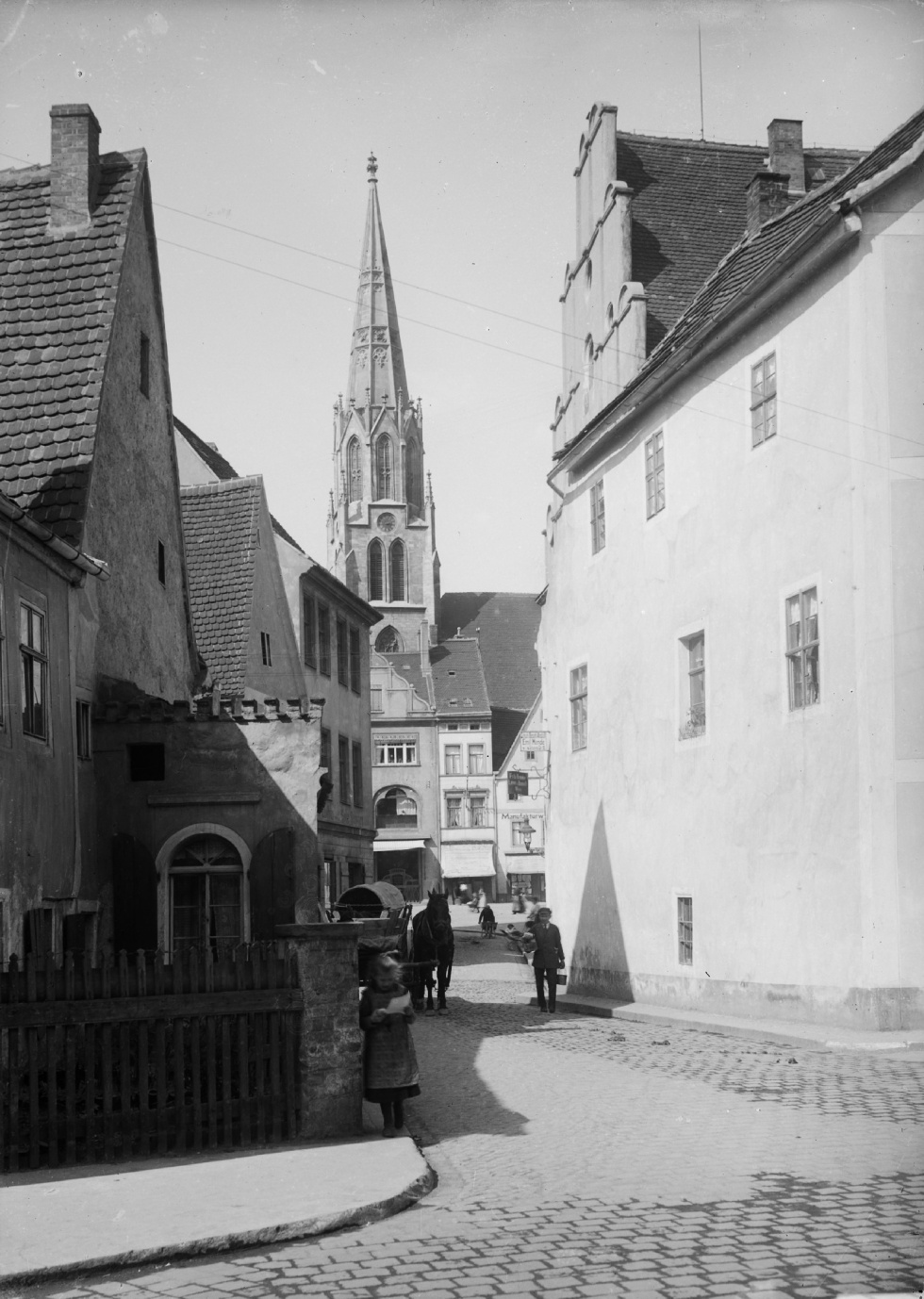 Merseburg, Marktplatz - Eingang Straße &quot;An der Geisel&quot; (Kulturhistorisches Museum Schloss Merseburg CC BY-NC-SA)