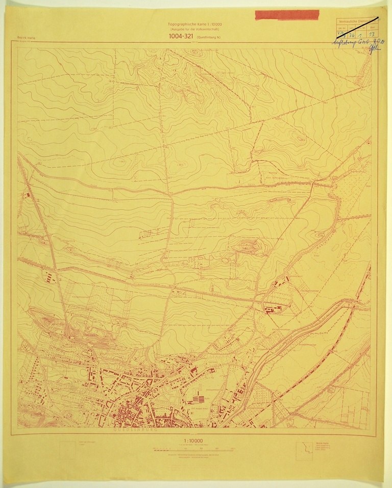 Quedlinburg Nord (topographische Karte 1:10000) (Kulturhistorisches Museum Schloss Merseburg CC BY-NC-SA)