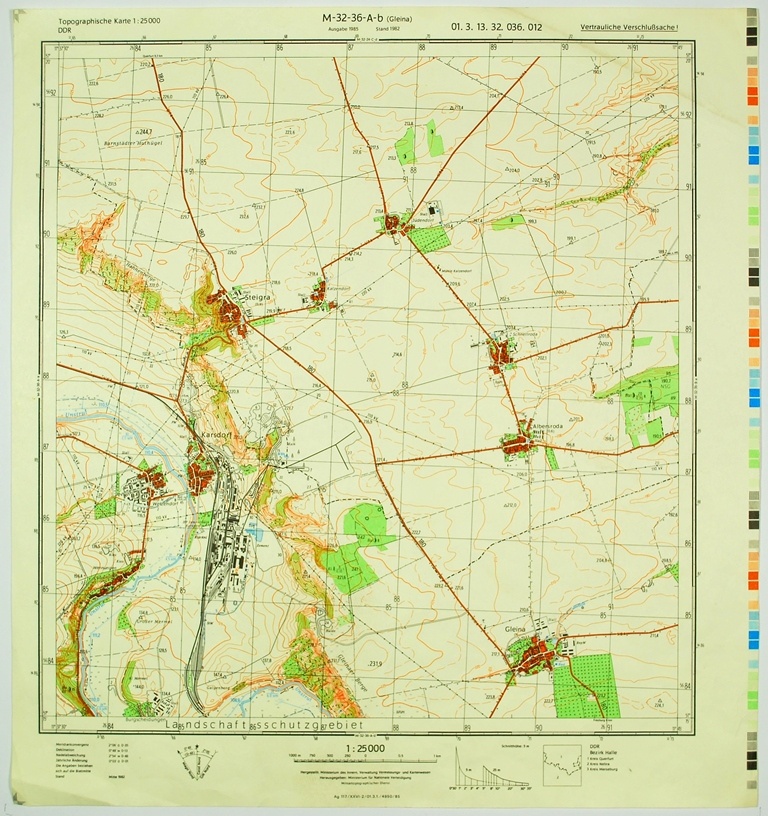 Gleina (Topographische Karte 1:25000, DDR) (Kulturhistorisches Museum Schloss Merseburg CC BY-NC-SA)