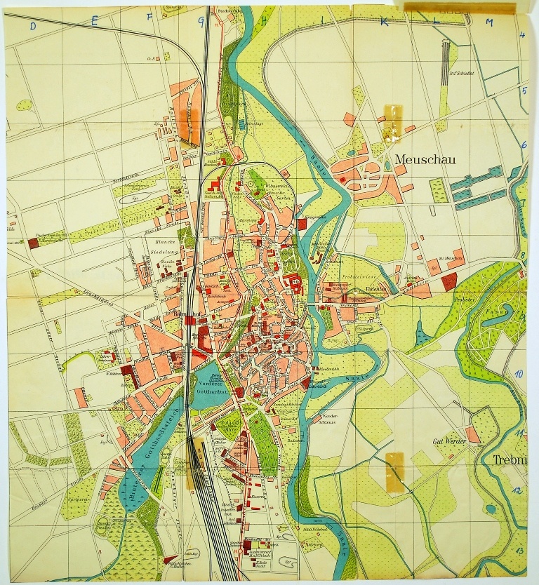 Stadtplan von Merseburg (Fragment) (Kulturhistorisches Museum Schloss Merseburg CC BY-NC-SA)