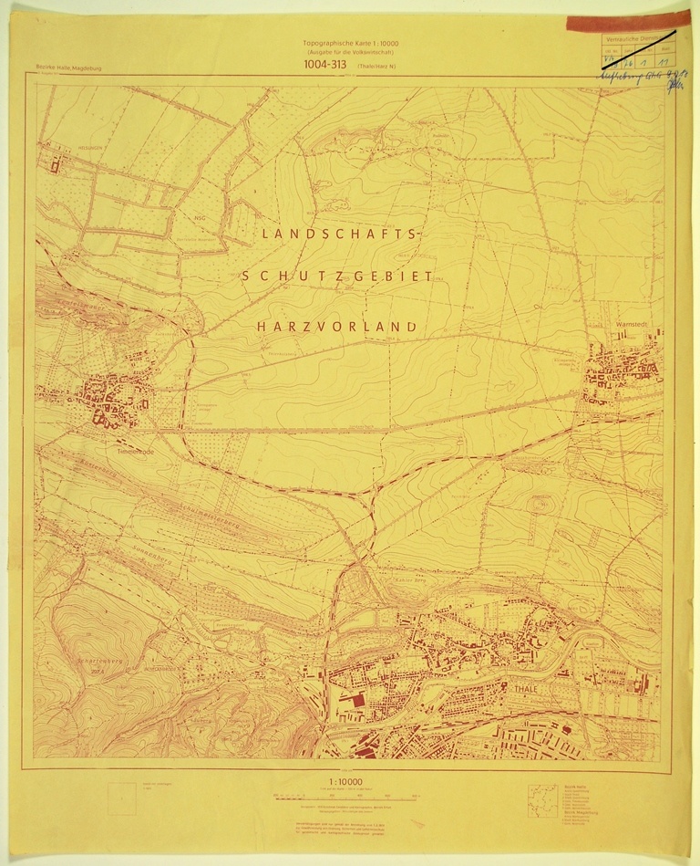 Thale/Harz Nord (topographische Karte 1:10000) (Kulturhistorisches Museum Schloss Merseburg CC BY-NC-SA)