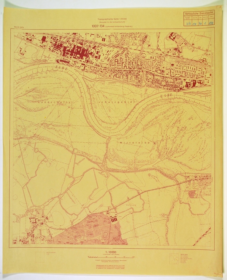 Lutherstadt Wittenberg-Piesteritz (topographische Karte 1:10000) (Kulturhistorisches Museum Schloss Merseburg CC BY-NC-SA)