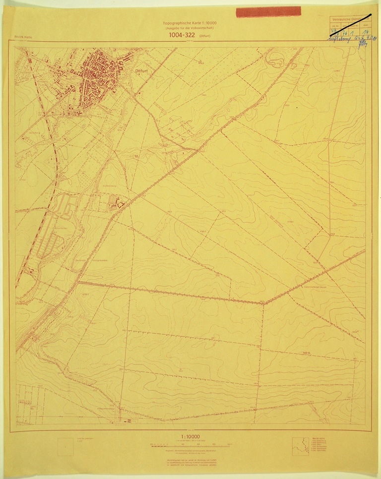 Ditfurt (topographische Karte 1:10000) (Kulturhistorisches Museum Schloss Merseburg CC BY-NC-SA)