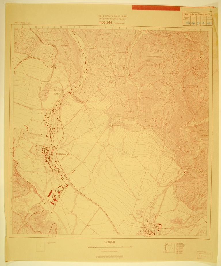 Rottleberode (topographische Karte 1:10000) (Kulturhistorisches Museum Schloss Merseburg CC BY-NC-SA)