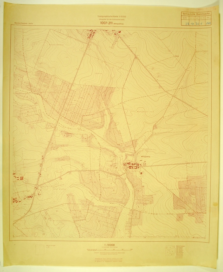 Wergzahna (topographische Karte 1:10000) (Kulturhistorisches Museum Schloss Merseburg CC BY-NC-SA)