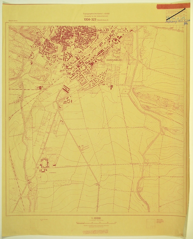 Quedlinburg Süd (topographische Karte 1:10000) (Kulturhistorisches Museum Schloss Merseburg CC BY-NC-SA)