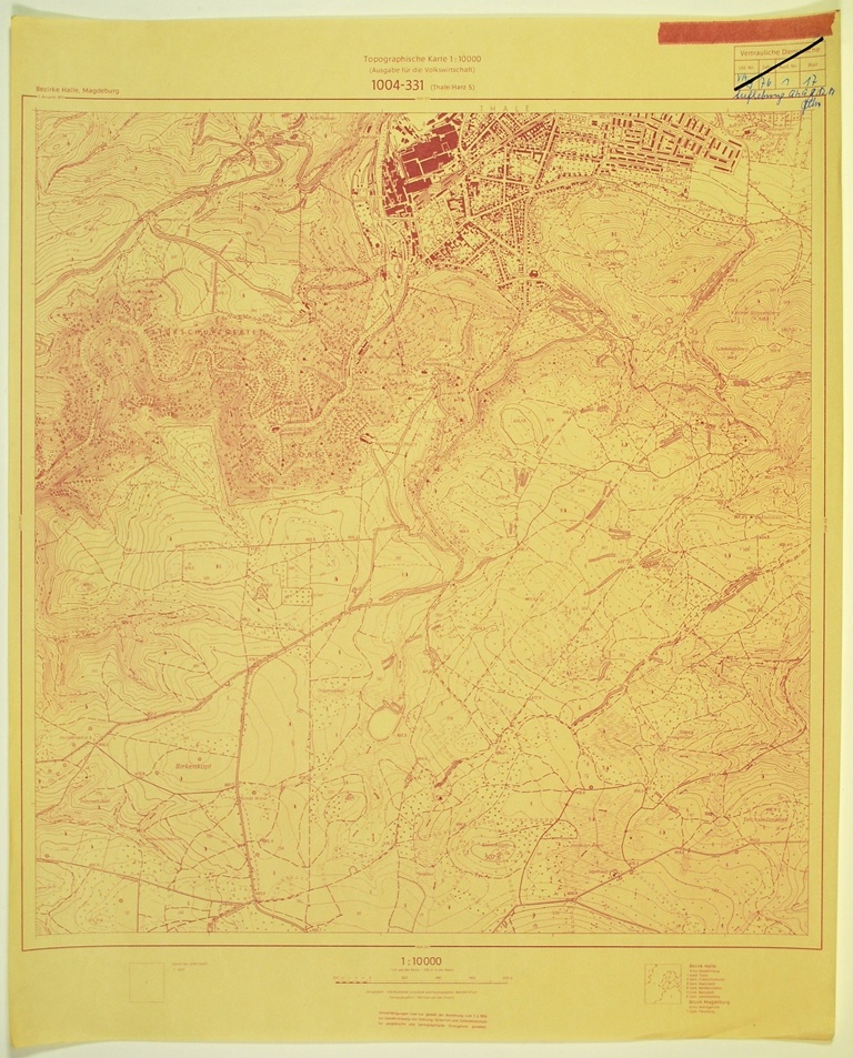 Thale/Harz Süd (topographische Karte 1:10000) (Kulturhistorisches Museum Schloss Merseburg CC BY-NC-SA)