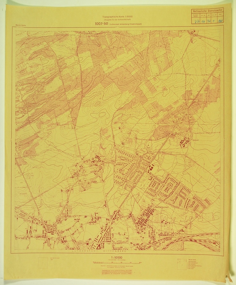 Lutherstadt Wittenberg-Friedrichstadt (topographische Karte 1:10000) (Kulturhistorisches Museum Schloss Merseburg CC BY-NC-SA)