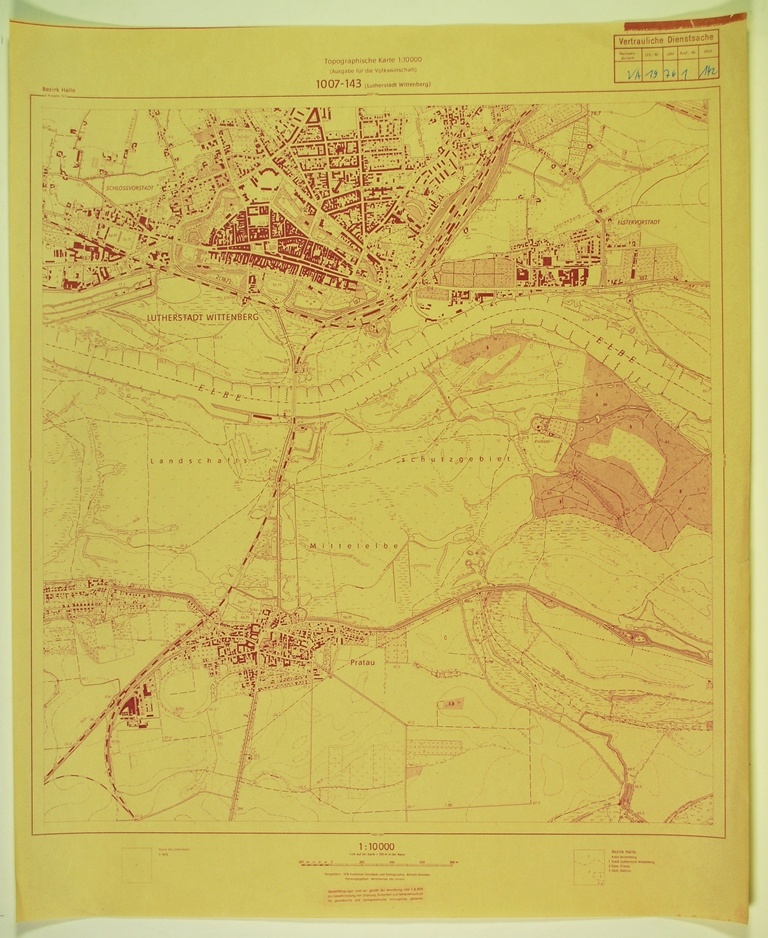 Lutherstadt Wittenberg (topographische Karte 1:10000) (Kulturhistorisches Museum Schloss Merseburg CC BY-NC-SA)