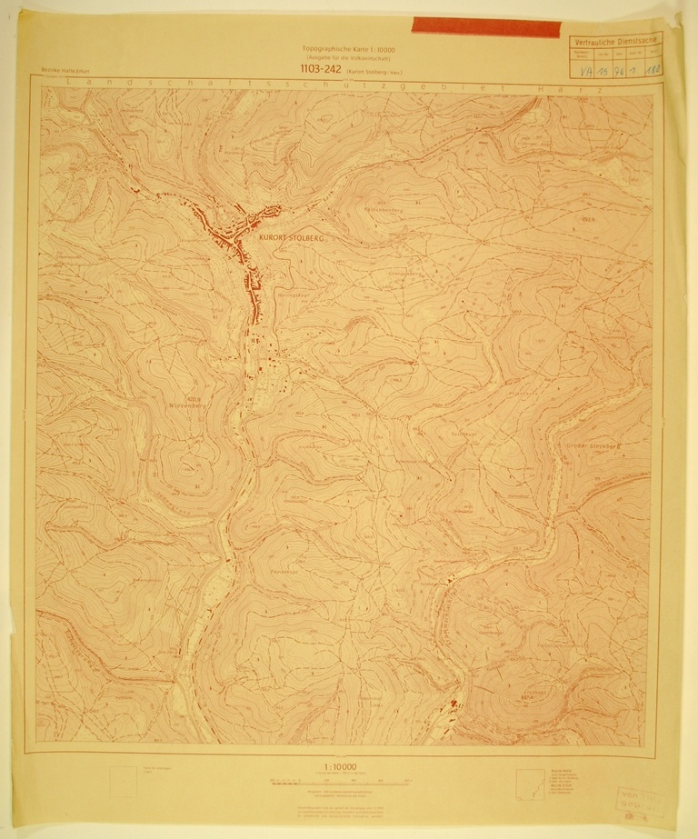 Kurort Stolberg/Harz (topographische Karte 1:10000) (Kulturhistorisches Museum Schloss Merseburg CC BY-NC-SA)