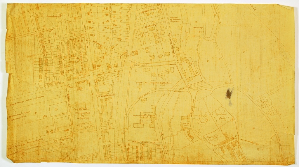 Fragment einer Karte der Stadt Merseburg (Kulturhistorisches Museum Schloss Merseburg CC BY-NC-SA)