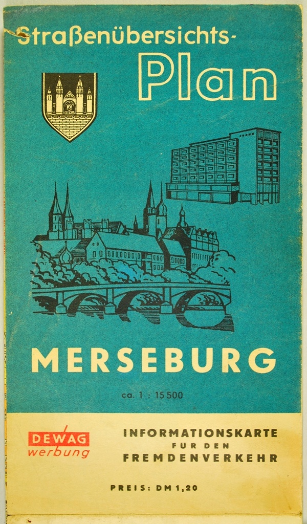 Straßenübersichts-Plan Merseburg (Kulturhistorisches Museum Schloss Merseburg CC BY-NC-SA)