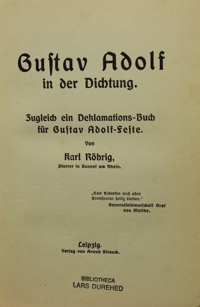 Gustav Adolf in der Dichtung (Museum im Schloss Lützen CC BY-NC-SA)