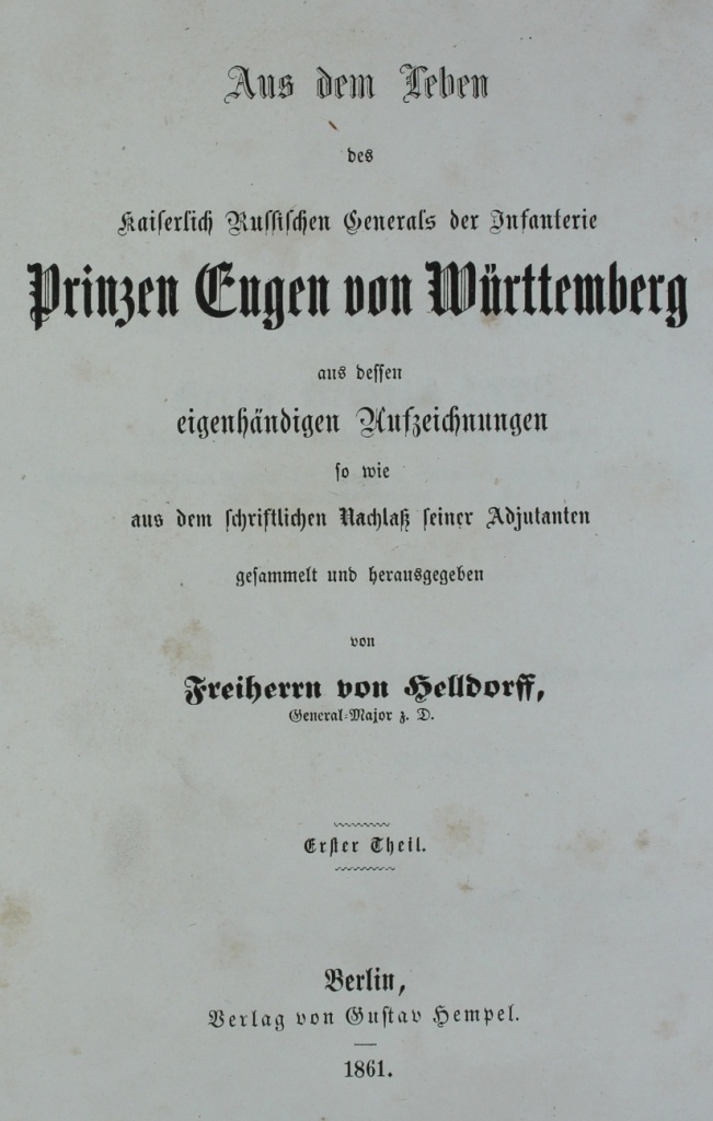Aus dem Leben des Prinzen Eugen von Würtemberg (Museum im Schloss Lützen CC BY-NC-SA)