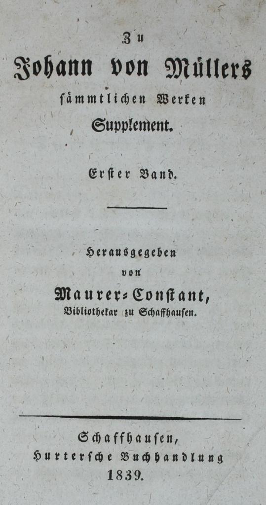 Briefe an Johann von Müller, Erster Band (Museum im Schloss Lützen CC BY-NC-SA)