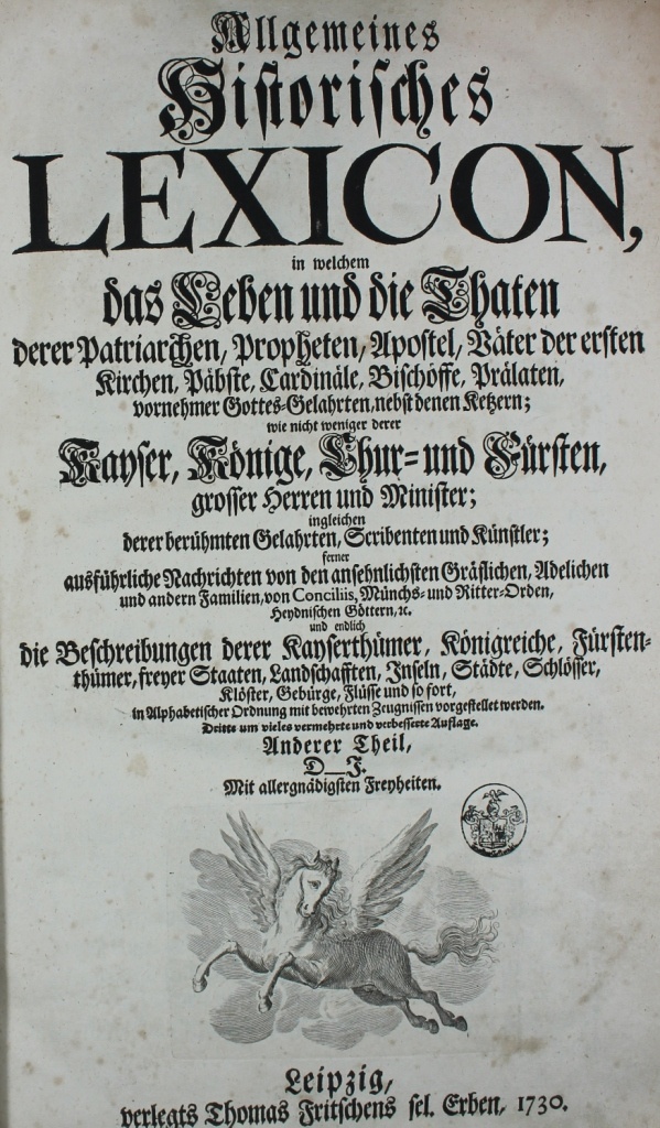 Allgemeines Historisches Lexicon. Anderer Theil D - J (Museum im Schloss Lützen CC BY-NC-SA)