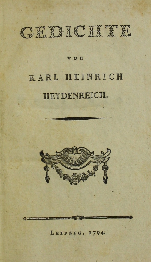 Gedichte von Karl Heinrich Heydenreich (Museum im Schloss Lützen CC BY-NC-SA)