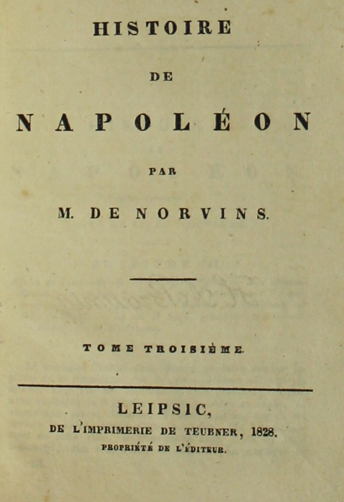 Historie de Napoleon tome Troisieme (Museum im Schloss Lützen CC BY-NC-SA)
