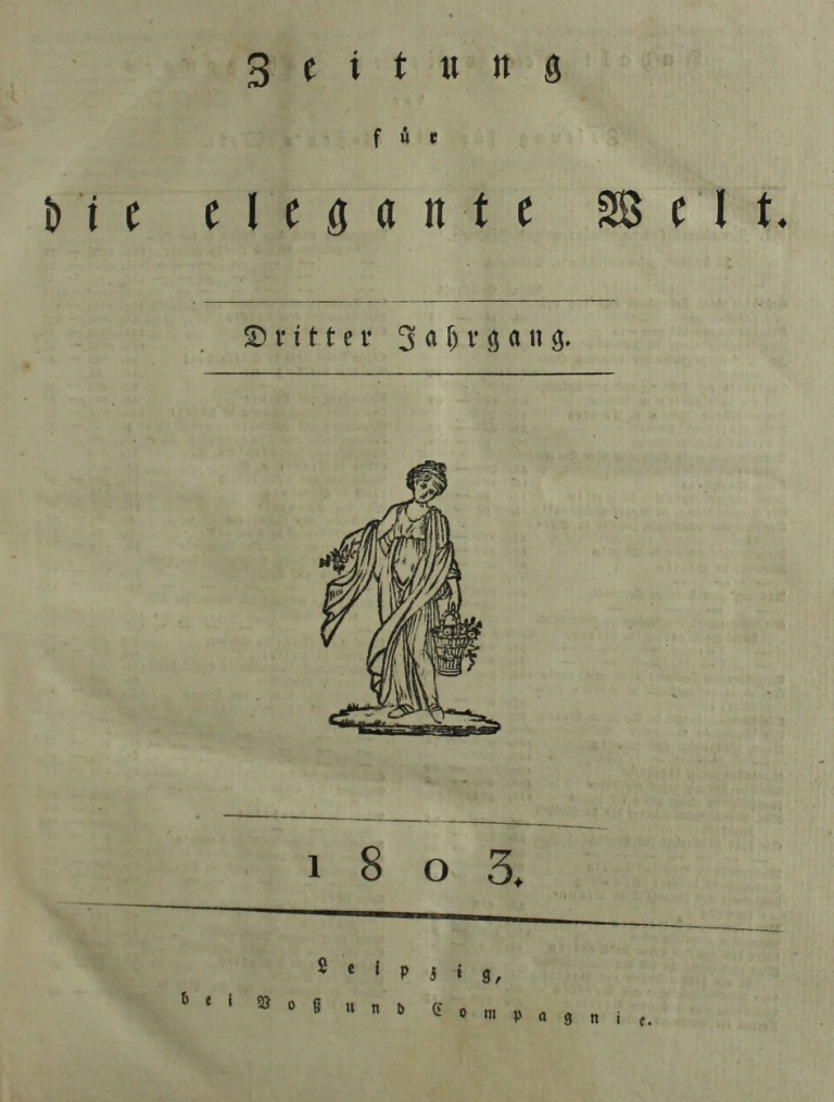 Zeitung für die elegante Welt. 3. JG (Museum im Schloss Lützen CC BY-NC-SA)