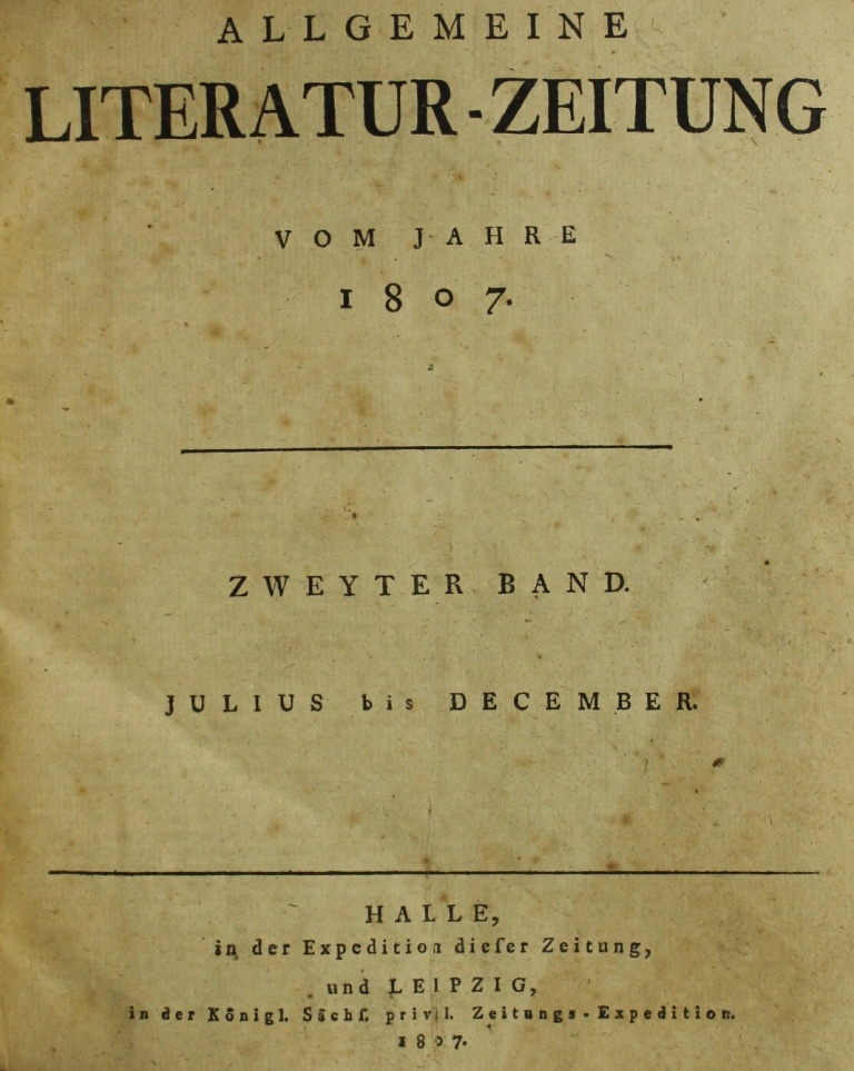 Allgemeine Literatur-Zeitung (Museum im Schloss Lützen CC BY-NC-SA)