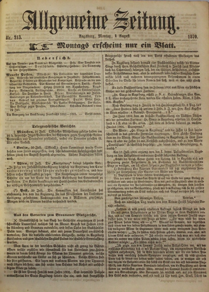 Augsburger Allgemeine Zeitung (Museum im Schloss Lützen CC BY-NC-SA)
