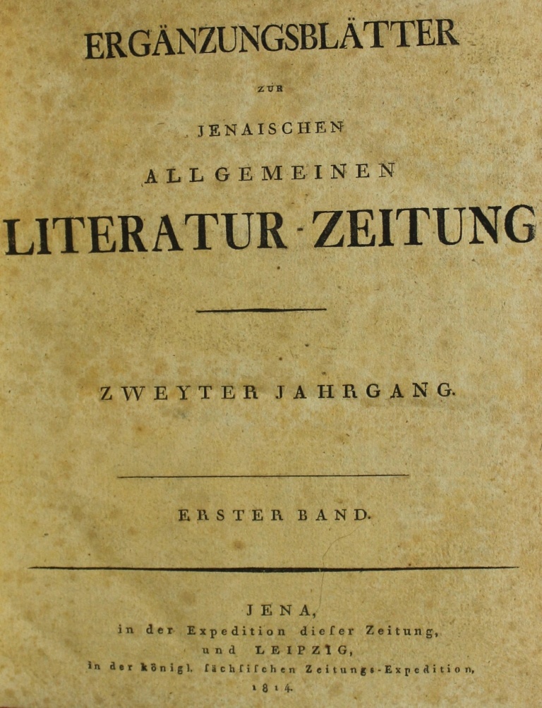 Jenaische Allgemeine Literatur-Zeitung (Museum im Schloss Lützen CC BY-NC-SA)