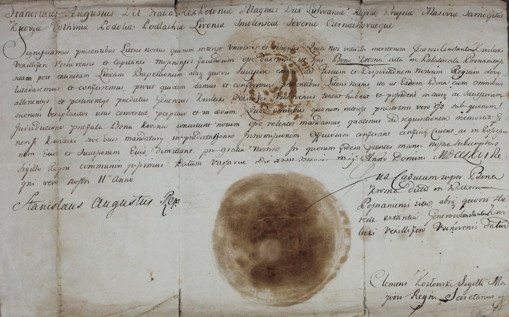 Poniatowski: Schriftstück, 18.5.1766 (Museum im Schloss Lützen CC BY-NC-SA)