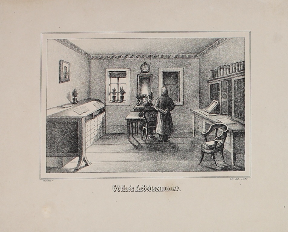 Goethes Arbeitszimmer in Weimar (Museum im Schloss Lützen CC BY-NC-SA)
