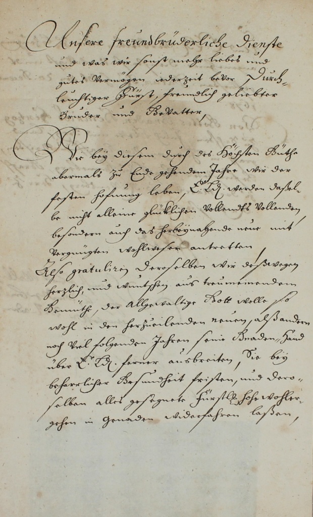 Brief von Heinrich von Sachsen-Weißenfels-Barby von 1679 (Museum im Schloss Lützen CC BY-NC-SA)