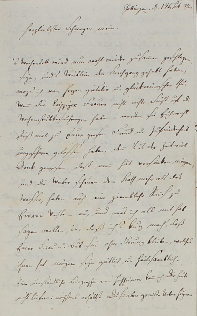 Brief von Heun von 1792 (Museum im Schloss Lützen CC BY-NC-SA)